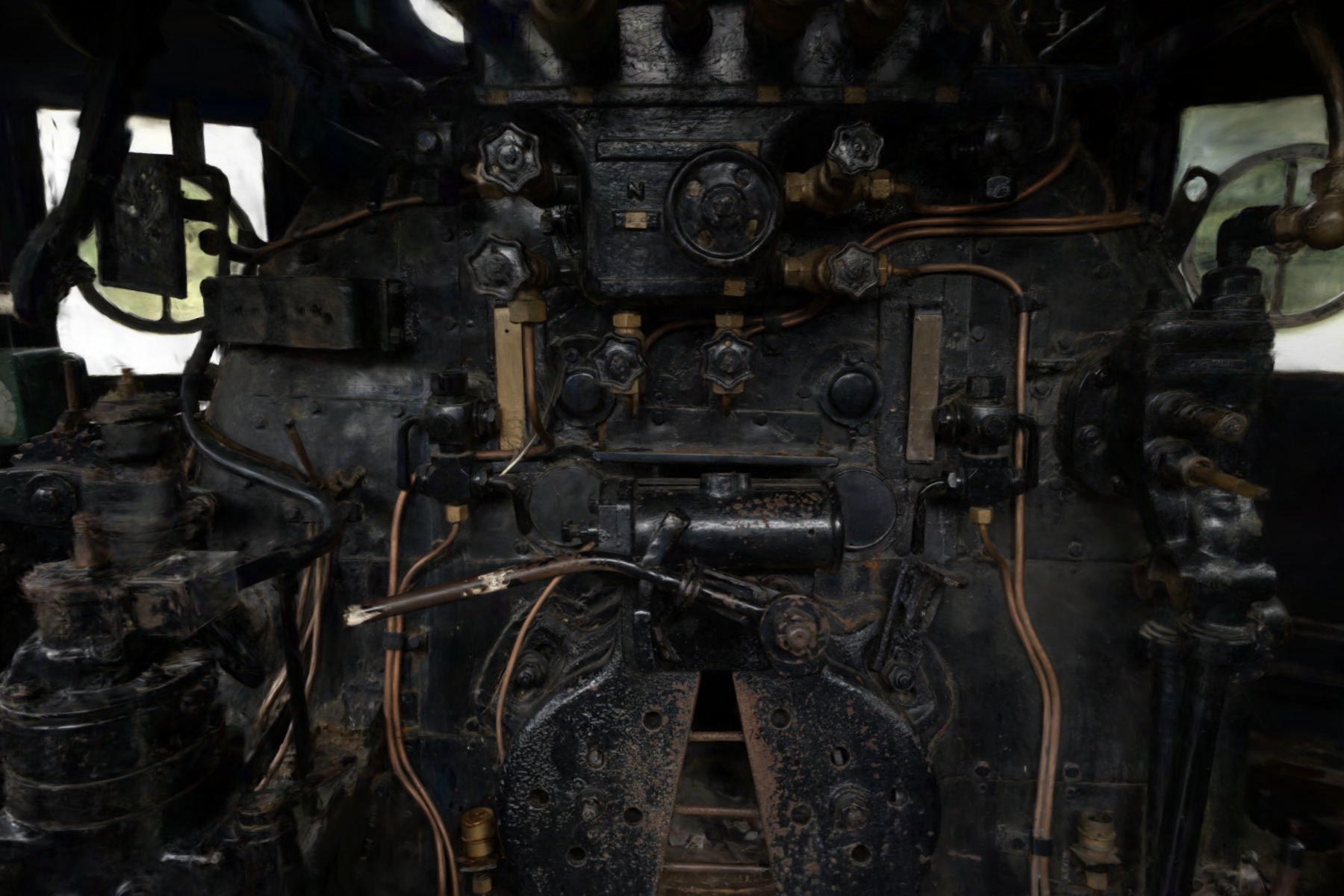 Steam locomotive cab